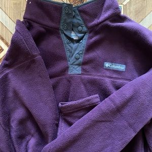 Columbia, purple men’s fleece jacket, XL